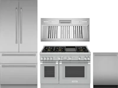 4 Piece Package Includes Refrigerator, Range, Hood And Dishwasher