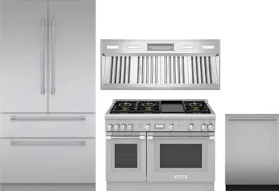4 Piece Package Includes Refrigerator, Range, Hood And Dishwasher