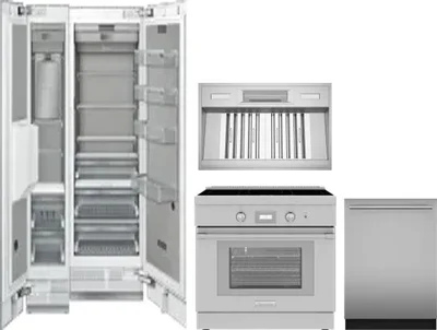 5 Piece Package Includes Refrigerator, Freezer, Range, Hood And Dishwasher