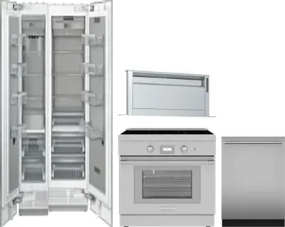 5 Piece Package Includes Refrigerator, Freezer, Range, Hood And Dishwasher