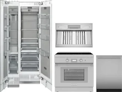5 Piece Package Includes Refrigerator, Freezer, Range, Hood And Dishwasher