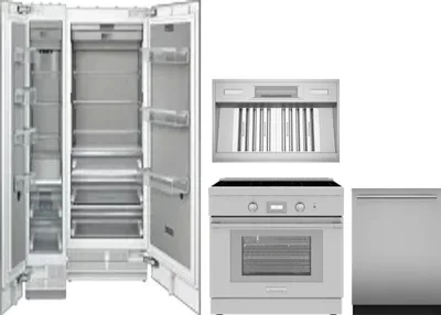 5 Piece Package Includes Refrigerator, Freezer, Range, Hood And Dishwasher