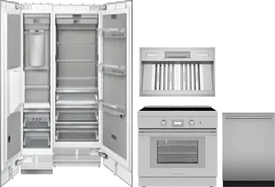 5 Piece Package Includes Refrigerator, Freezer, Range, Hood And Dishwasher