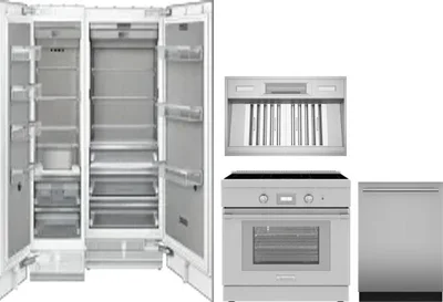 5 Piece Package Includes Refrigerator, Freezer, Range, Hood And Dishwasher