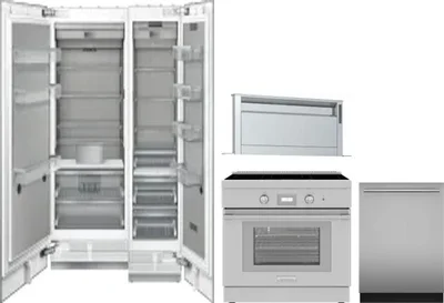 5 Piece Package Includes Refrigerator, Freezer, Range, Hood And Dishwasher