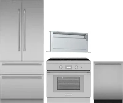 4 Piece Package Includes Refrigerator, Range, Hood And Dishwasher