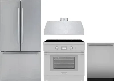 4 Piece Package Includes Refrigerator, Range, Hood And Dishwasher