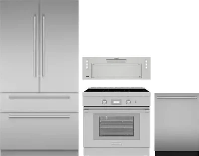 4 Piece Package Includes Refrigerator, Range, Hood And Dishwasher