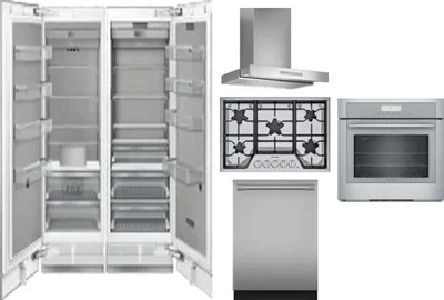 6 Piece Package Includes Refrigerator, Freezer, Cooktop, Wall Oven, Hood And Dishwasher