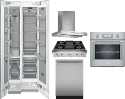 6 Piece Package Includes Refrigerator, Freezer, Cooktop, Wall Oven, Hood And Dishwasher