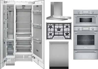 6 Piece Package Includes Refrigerator, Freezer, Cooktop, Wall Oven, Hood And Dishwasher