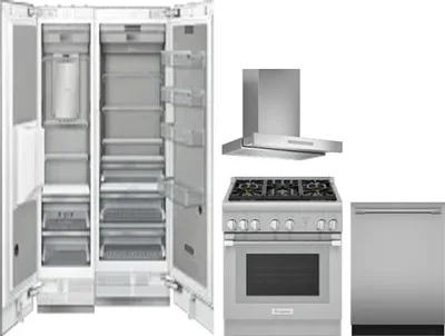 5 Piece Package Includes Refrigerator, Freezer, Range, Hood And Dishwasher