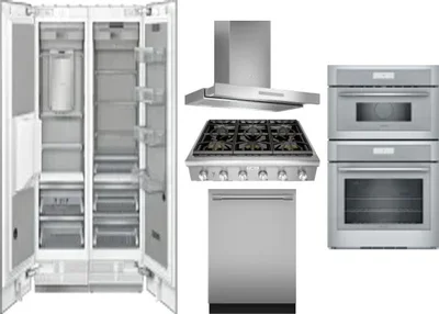 6 Piece Package Includes Refrigerator, Freezer, Cooktop, Wall Oven, Hood And Dishwasher