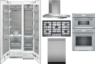 6 Piece Package Includes Refrigerator, Freezer, Cooktop, Wall Oven, Hood And Dishwasher