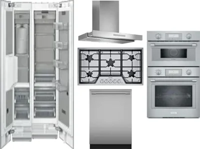 6 Piece Package Includes Refrigerator, Freezer, Cooktop, Wall Oven, Hood And Dishwasher