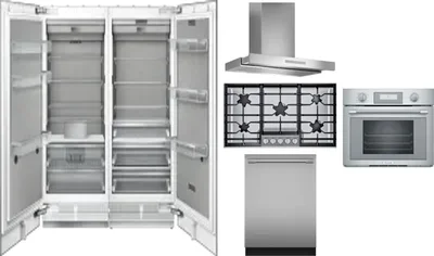 6 Piece Package Includes Refrigerator, Freezer, Cooktop, Wall Oven, Hood And Dishwasher