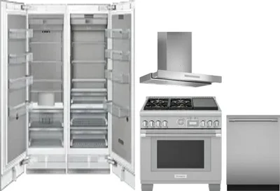 5 Piece Package Includes Refrigerator, Freezer, Range, Hood And Dishwasher