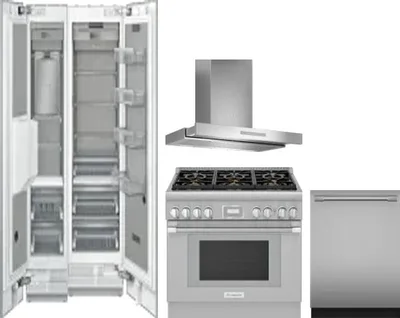 5 Piece Package Includes Refrigerator, Freezer, Range, Hood And Dishwasher