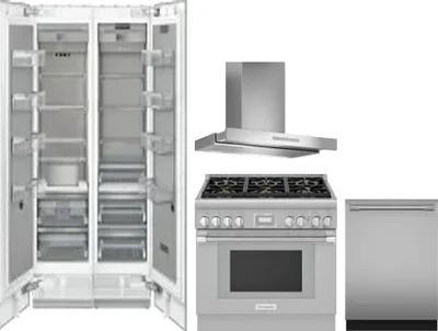 5 Piece Package Includes Refrigerator, Freezer, Range, Hood And Dishwasher