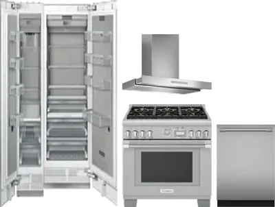 5 Piece Package Includes Refrigerator, Freezer, Range, Hood And Dishwasher