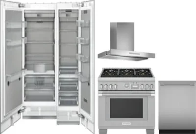 5 Piece Package Includes Refrigerator, Freezer, Range, Hood And Dishwasher