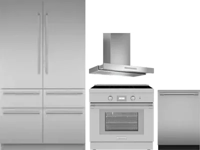 4 Piece Package Includes Refrigerator, Range, Hood And Dishwasher