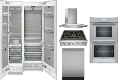 6 Piece Package Includes Refrigerator, Freezer, Cooktop, Wall Oven, Hood And Dishwasher