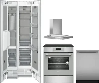 5 Piece Package Includes Refrigerator, Freezer, Range, Hood And Dishwasher