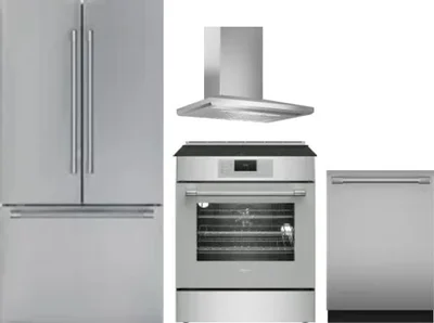 4 Piece Package Includes Refrigerator, Range, Hood And Dishwasher