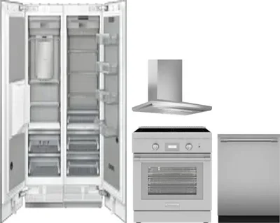 5 Piece Package Includes Refrigerator, Freezer, Range, Hood And Dishwasher