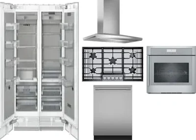 6 Piece Package Includes Refrigerator, Freezer, Cooktop, Wall Oven, Hood And Dishwasher