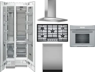6 Piece Package Includes Refrigerator, Freezer, Cooktop, Wall Oven, Hood And Dishwasher
