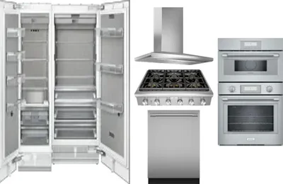 6 Piece Package Includes Refrigerator, Freezer, Cooktop, Wall Oven, Hood And Dishwasher
