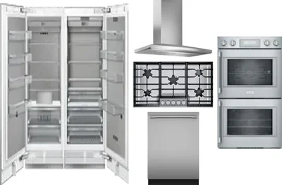 6 Piece Package Includes Refrigerator, Freezer, Cooktop, Wall Oven, Hood And Dishwasher