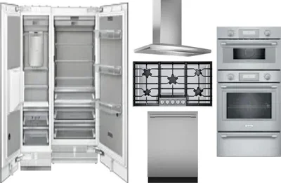 6 Piece Package Includes Refrigerator, Freezer, Cooktop, Wall Oven, Hood And Dishwasher