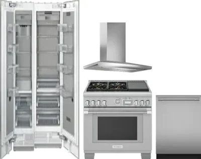 5 Piece Package Includes Refrigerator, Freezer, Range, Hood And Dishwasher