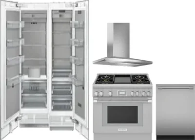 5 Piece Package Includes Refrigerator, Freezer, Range, Hood And Dishwasher