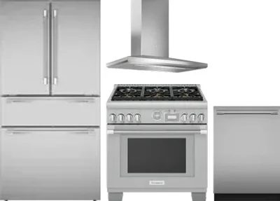 4 Piece Package Includes Refrigerator, Range, Hood And Dishwasher