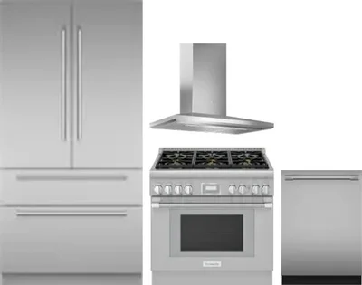 4 Piece Package Includes Refrigerator, Range, Hood And Dishwasher