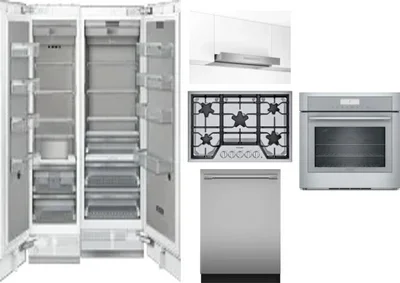 6 Piece Package Includes Refrigerator, Freezer, Cooktop, Wall Oven, Hood And Dishwasher