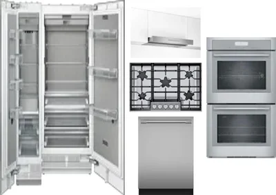 6 Piece Package Includes Refrigerator, Freezer, Cooktop, Wall Oven, Hood And Dishwasher