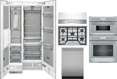 6 Piece Package Includes Refrigerator, Freezer, Cooktop, Wall Oven, Hood And Dishwasher