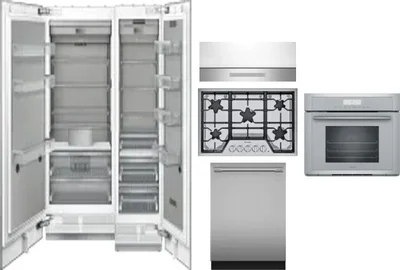 6 Piece Package Includes Refrigerator, Freezer, Cooktop, Wall Oven, Hood And Dishwasher