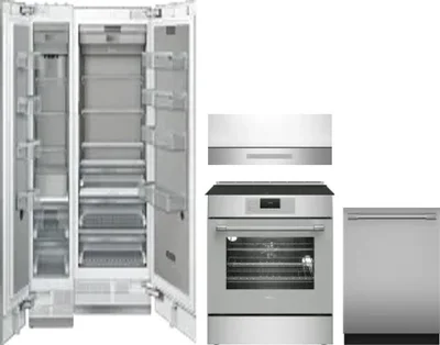5 Piece Package Includes Refrigerator, Freezer, Range, Hood And Dishwasher