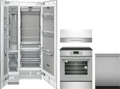 5 Piece Package Includes Refrigerator, Freezer, Range, Hood And Dishwasher
