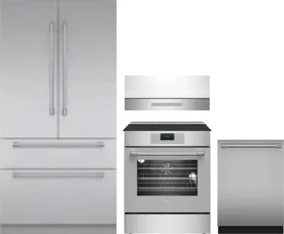 4 Piece Package Includes Refrigerator, Range, Hood And Dishwasher