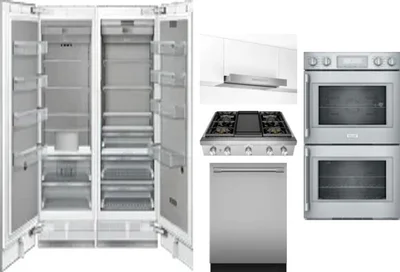 6 Piece Package Includes Refrigerator, Freezer, Cooktop, Wall Oven, Hood And Dishwasher