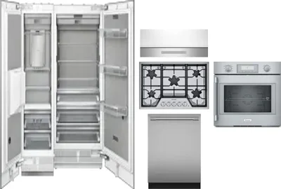 6 Piece Package Includes Refrigerator, Freezer, Cooktop, Wall Oven, Hood And Dishwasher