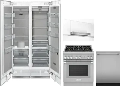 5 Piece Package Includes Refrigerator, Freezer, Range, Hood And Dishwasher