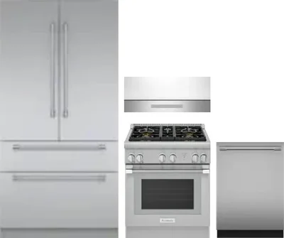 4 Piece Package Includes Refrigerator, Range, Hood And Dishwasher